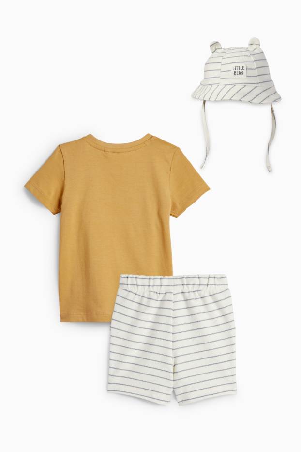 Baby Jungen - Winnie Puuh - Baby-Outfit - 3 teilig - hellorange