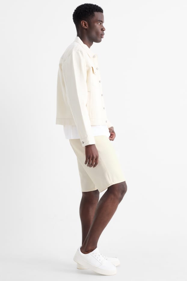 Uomo - Shorts di jeans - bianco crema
