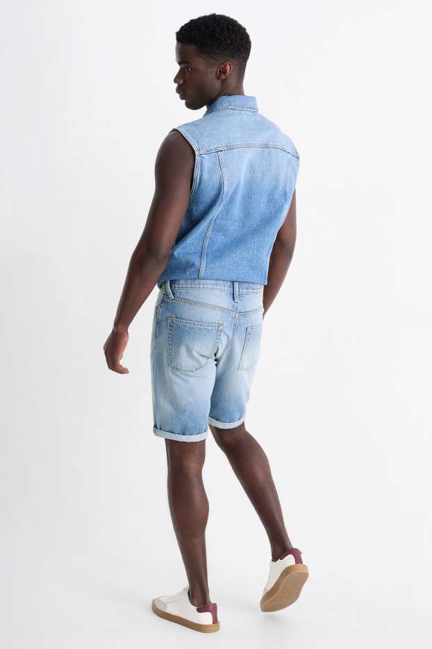 Hommes - Short en jean - jean bleu clair
