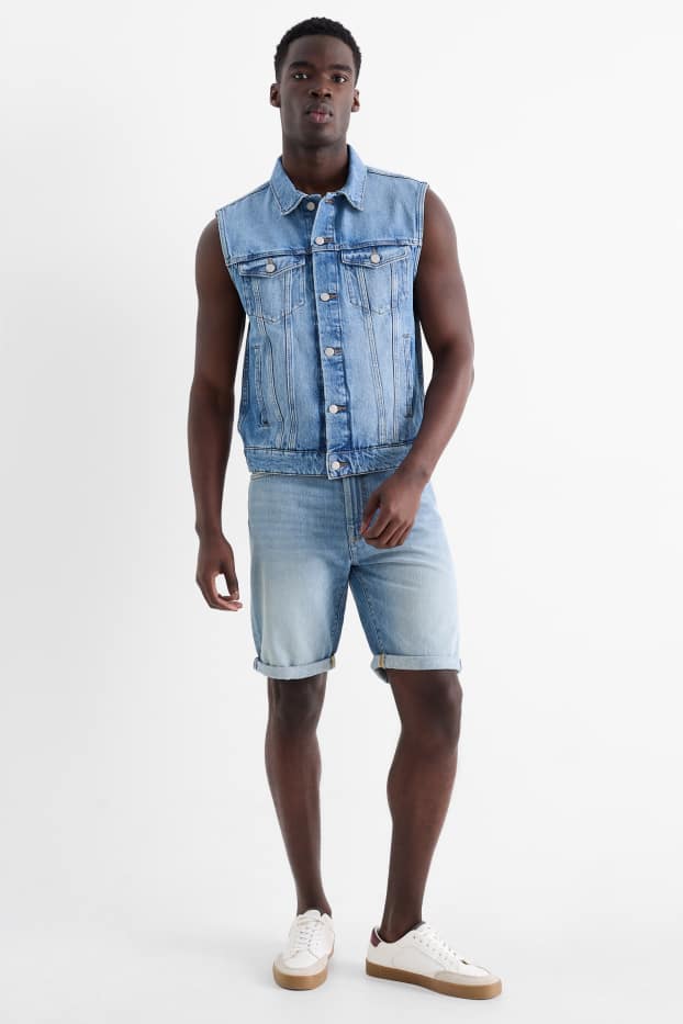 Hommes - Short en jean - jean bleu clair