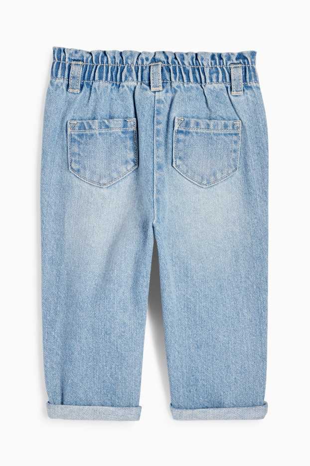 Nadó nena - Floretes - texans per a nadó - texà blau