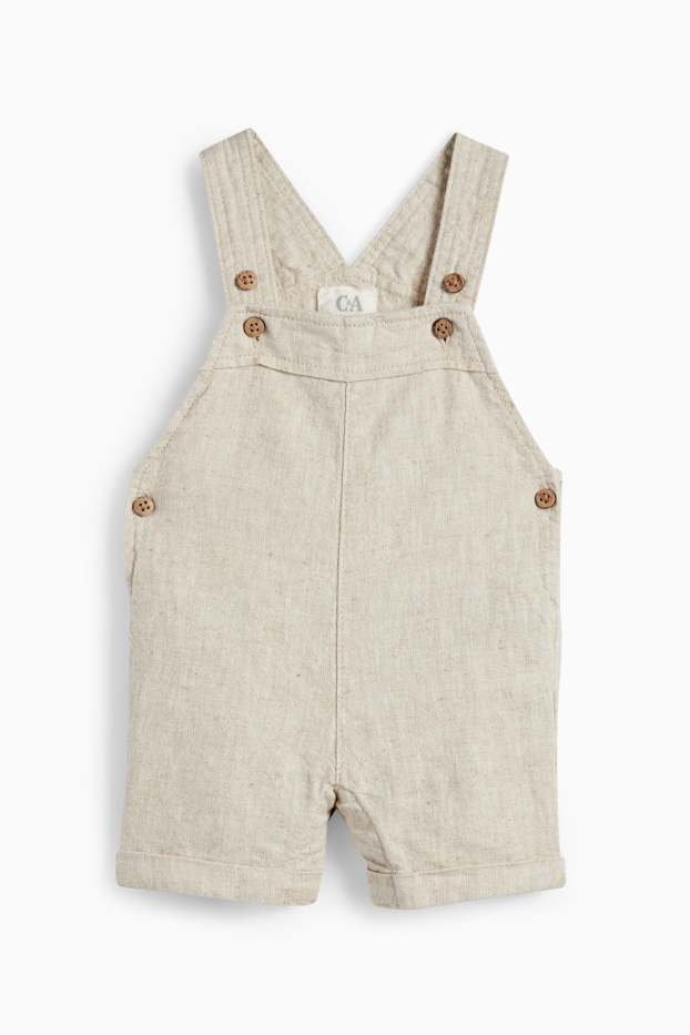 Baby Jungen - Baby-Outfit - 2 teilig - cremeweiss
