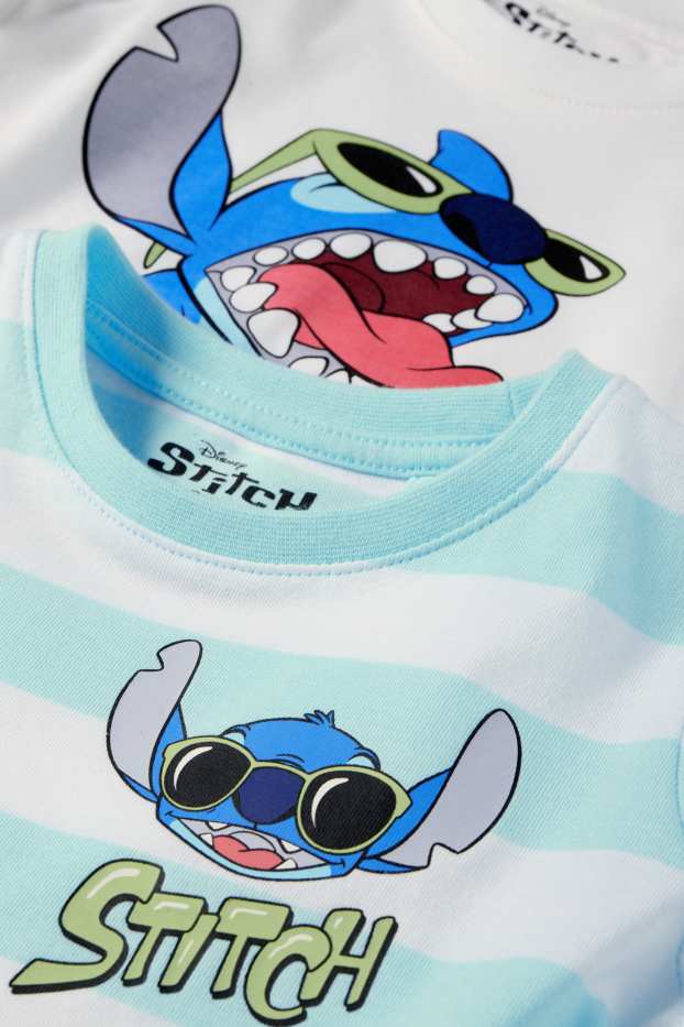 Děti - chlapci - Multipack 2 ks - Lilo & Stitch - tričko s krátkým rukávem - bílá