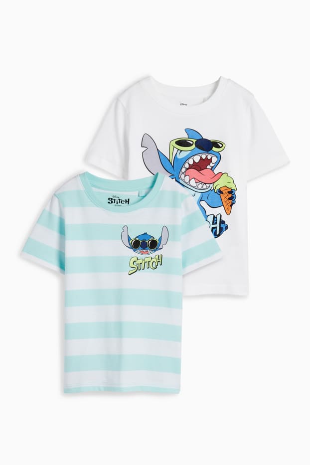 Děti - chlapci - Multipack 2 ks - Lilo & Stitch - tričko s krátkým rukávem - bílá