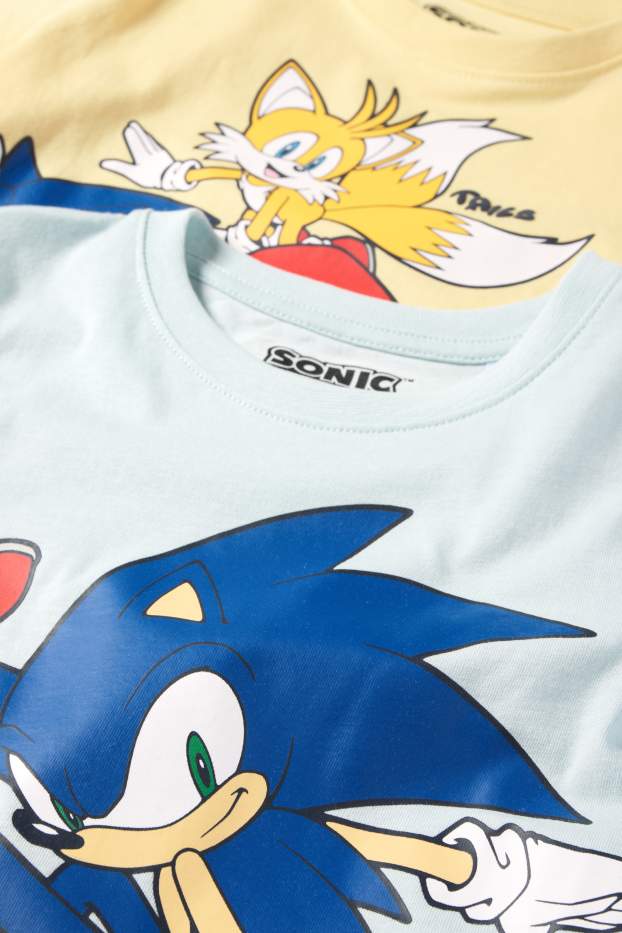 Bambini - Confezione da 2 - Sonic - maglia a maniche corte - turchese