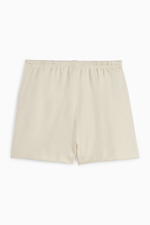 Femmes - Short en molleton - beige