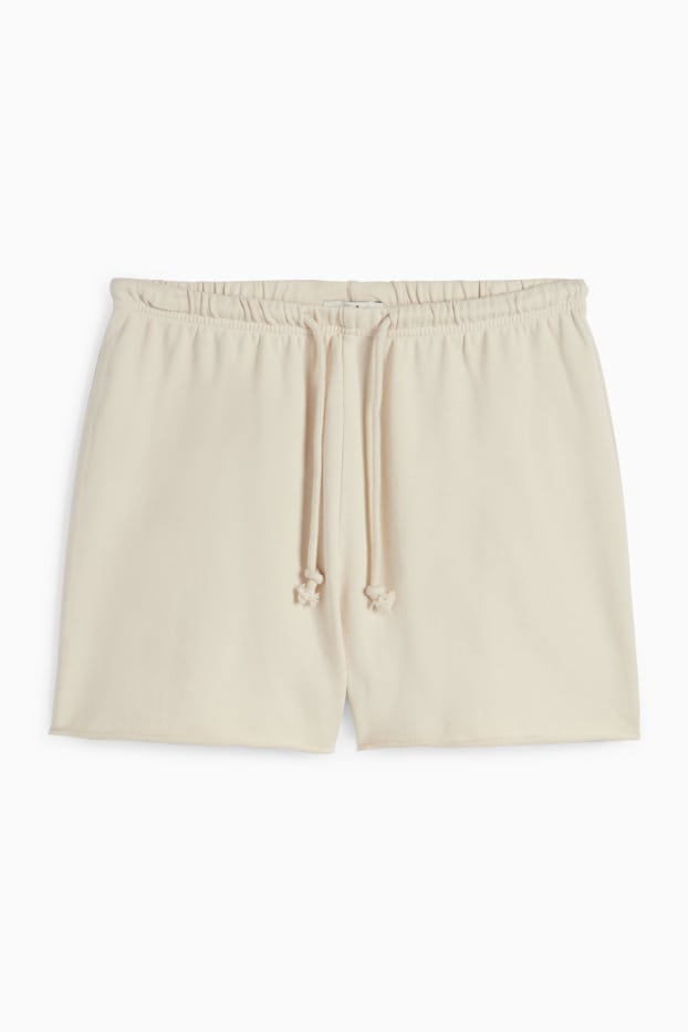 Femmes - Short en molleton - beige