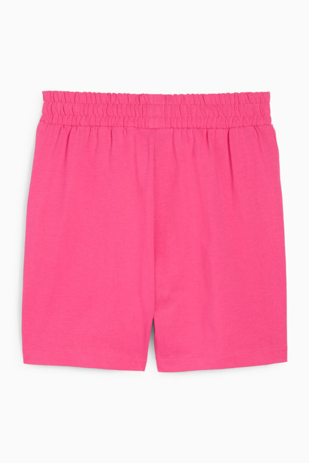 Femmes - Short basique en molleton - rose