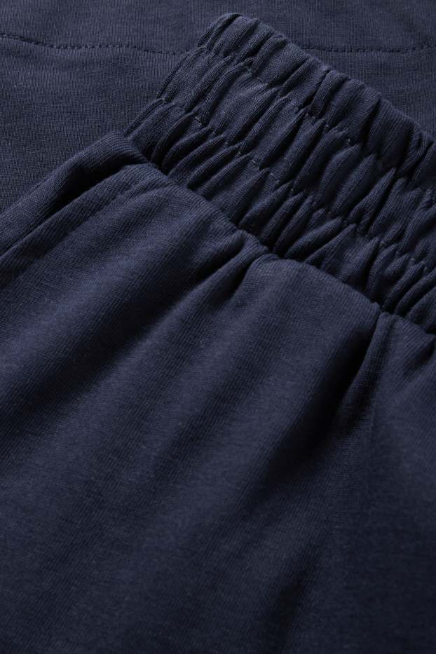 Femmes - Short basique en molleton - bleu foncé