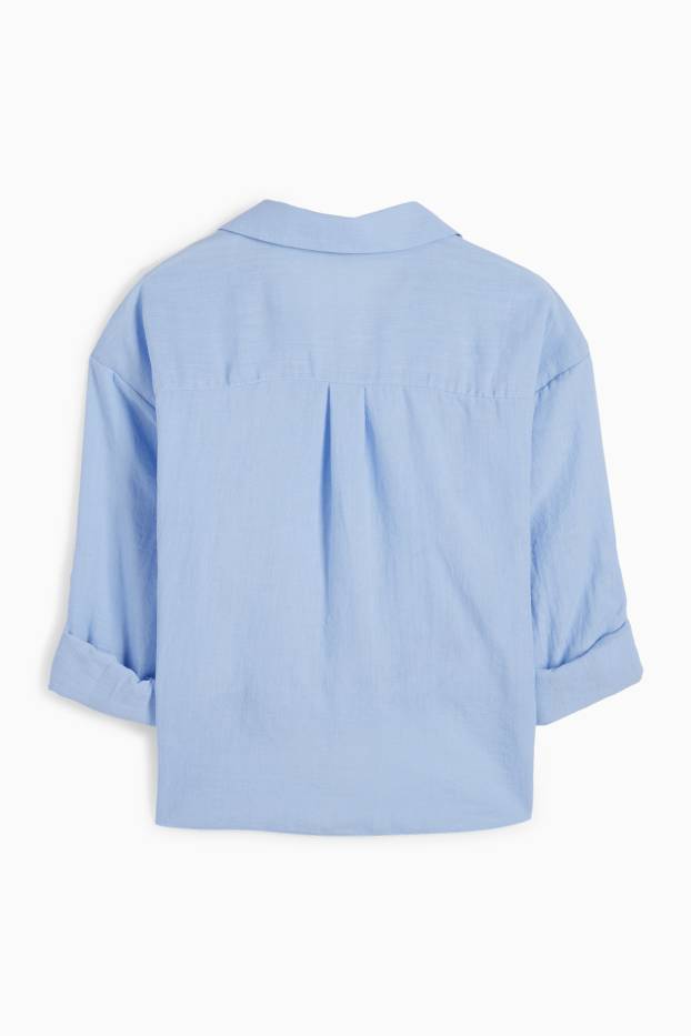 Damen - Bluse - hellblau