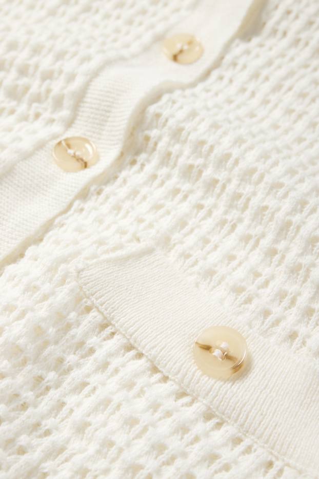 Bambine - Cardigan - tramato - bianco