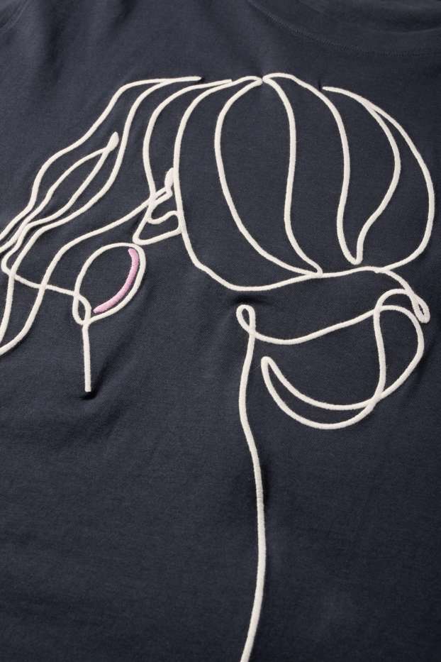 Women - T-shirt - regular fit - dark blue