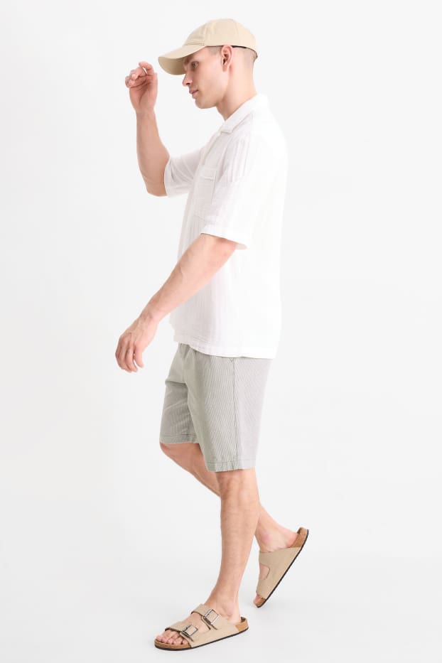 Uomo - Shorts - a righe - grigio chiaro