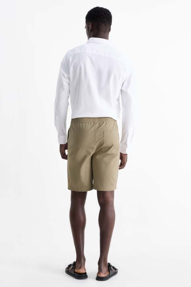 Uomo - Shorts con componente di lino - beige