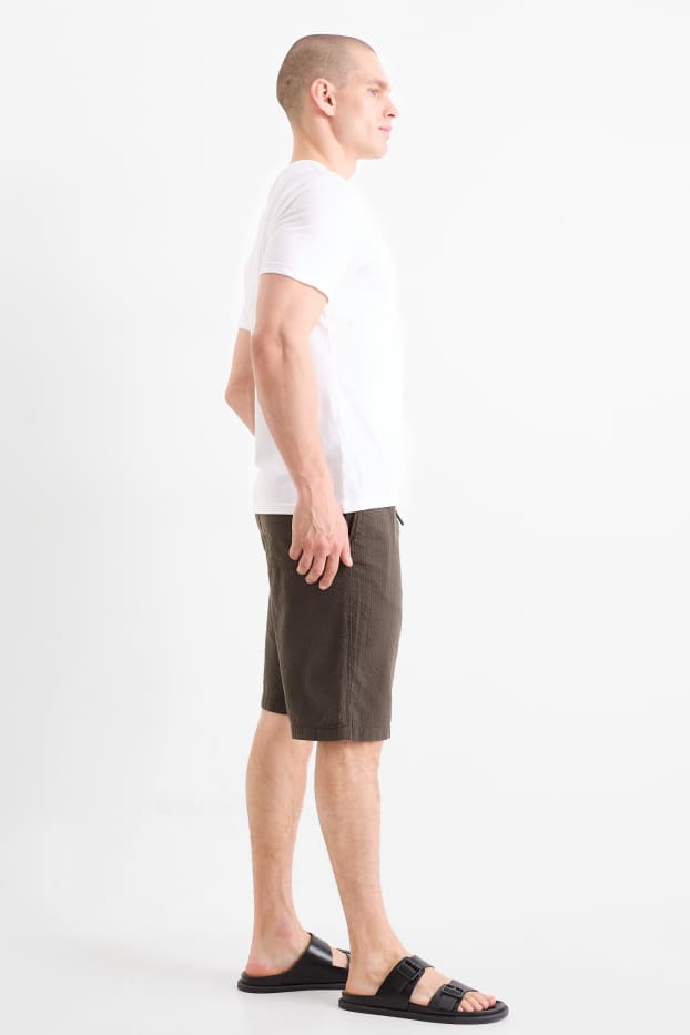 Hommes - Short - gris / marron