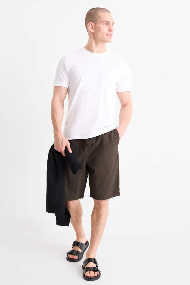 Hommes - Short - gris / marron