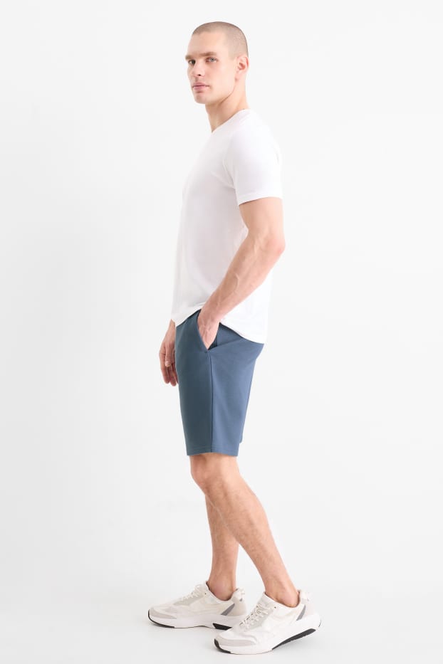 Home - Pantalons curts de xandall - blau fosc