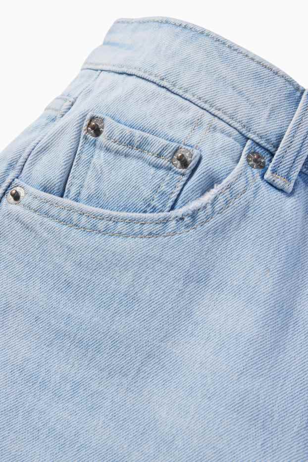 Damen - Mom Shorts - High Waist - LYCRA® - helljeansblau