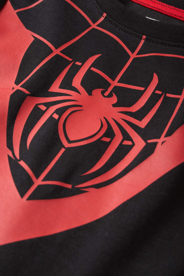 Děti - chlapci - Spider-Man - souprava - tričko s krátkým rukávem a šortky - 2dílná - černá