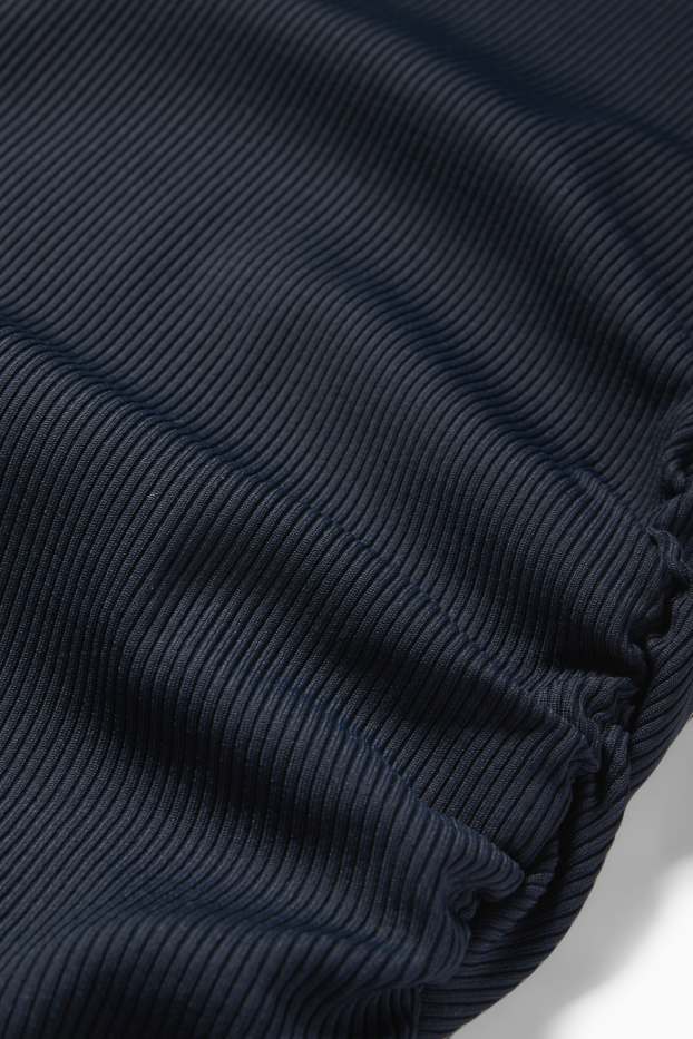 Donna - Top basic - a coste - blu scuro