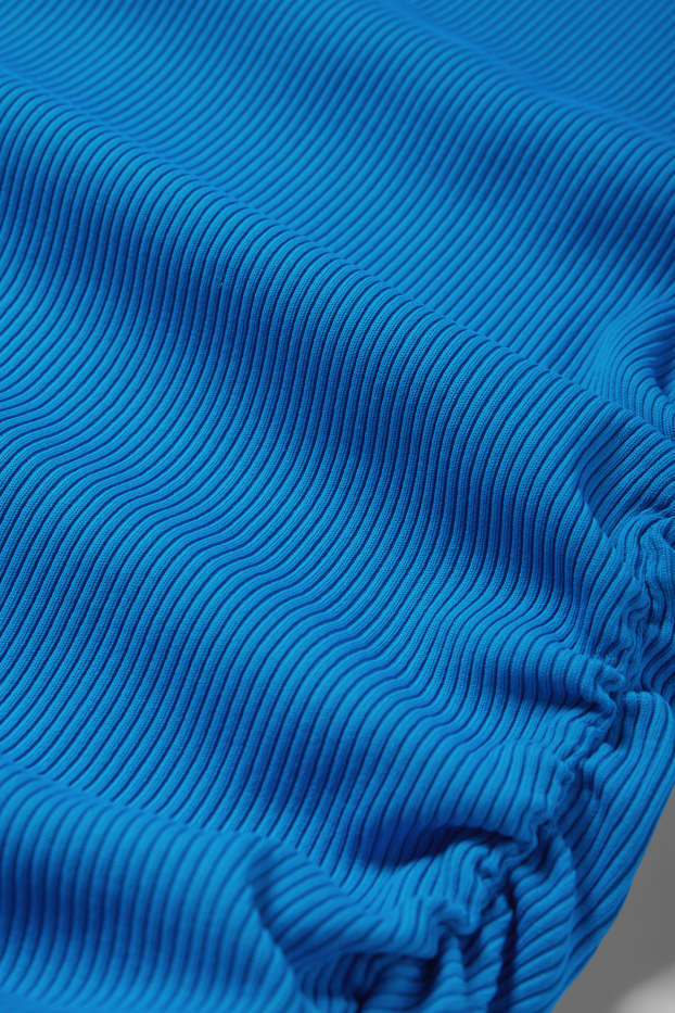 Dona - Samarreta sense mànigues bàsica - acanalada - blau