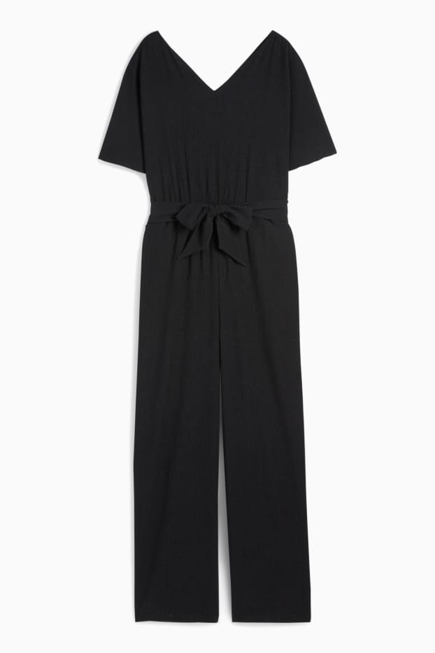 Femmes - Combinaison - texturée - noir