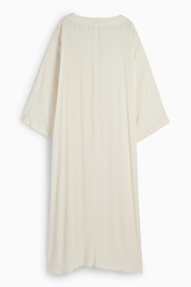 Femmes - Kimono - texturé - blanc crème