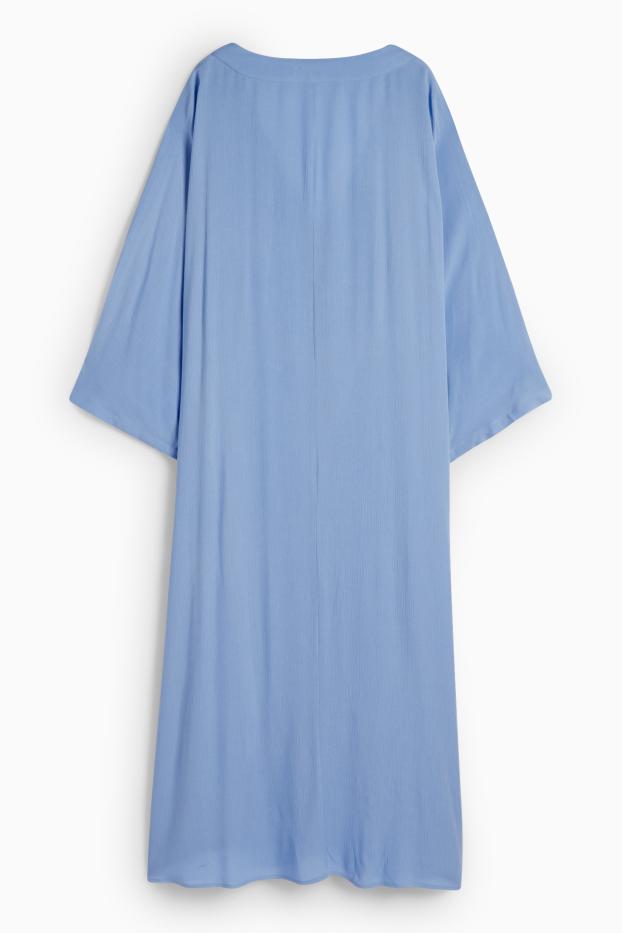 Femmes - Kimono - texturé - bleu