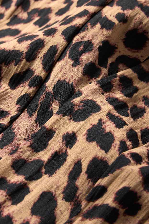 Dona - Quimono - estampat de lleopard - negre/beix