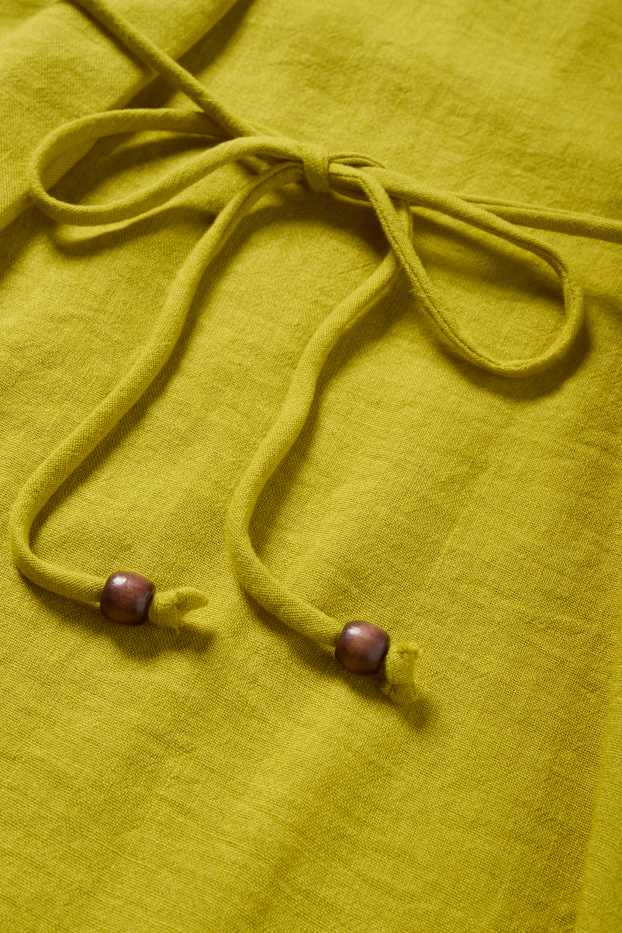 Femmes - Robe à col V - vert