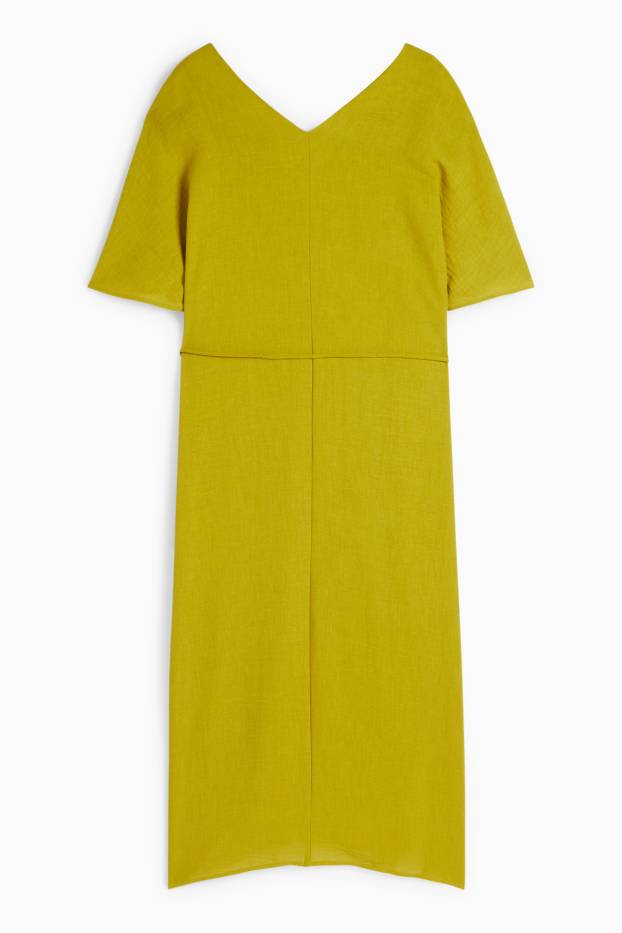 Femmes - Robe à col V - vert