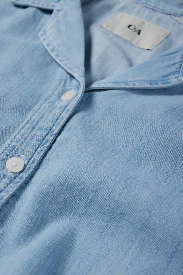 Dames - Spijkerblouse - jeanslichtblauw