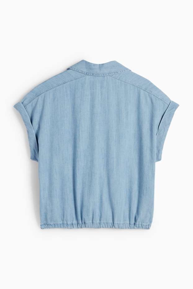 Dames - Spijkerblouse - jeanslichtblauw
