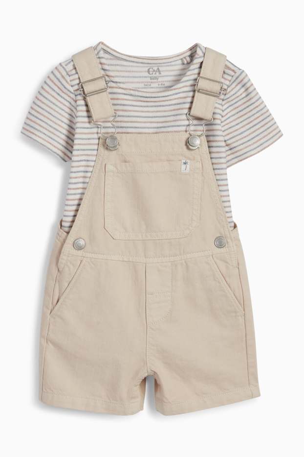 Baby Boys - Baby outfit - 2 piece - light beige