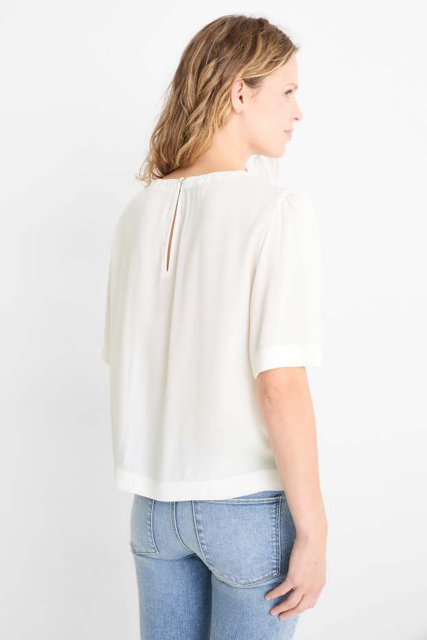 Femmes - Chemisier - texturé - blanc