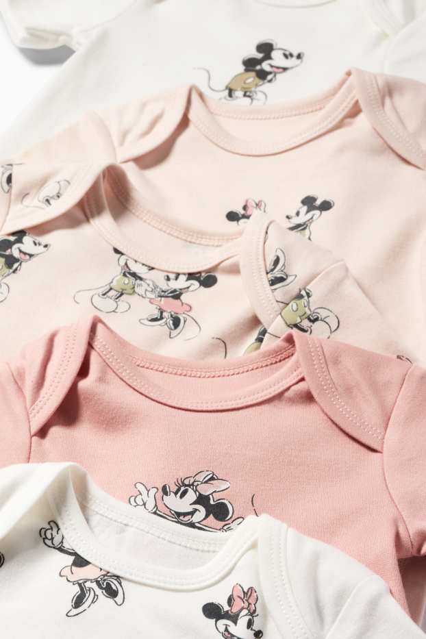 Baby Mädchen - Multipack 5er - Disney - Baby-Body - weiss / rosa