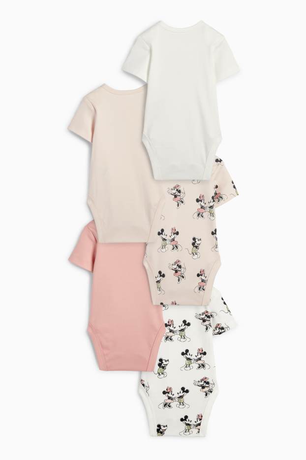 Baby Mädchen - Multipack 5er - Disney - Baby-Body - weiss / rosa