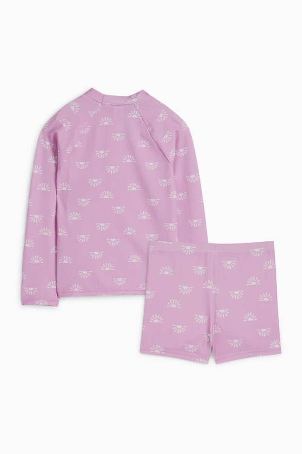 Baby Mädchen - Sonne - Baby-UV-Bade-Outfit - LYCRA® XTRA LIFE™ - 2 teilig - rosa