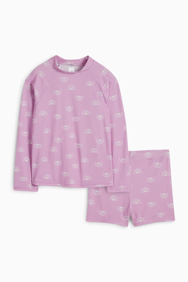 Baby Mädchen - Sonne - Baby-UV-Bade-Outfit - LYCRA® XTRA LIFE™ - 2 teilig - rosa