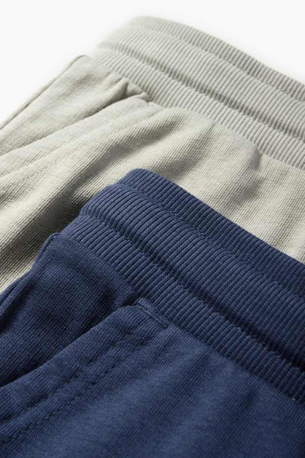 Kinder Buben - Multipack 2er - Minecraft - Sweatshorts - blau / grau