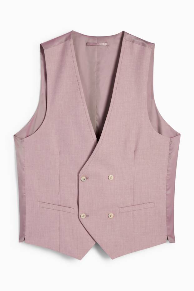 Men - Mix & match suit waistcoat - regular fit - stretch - light violet