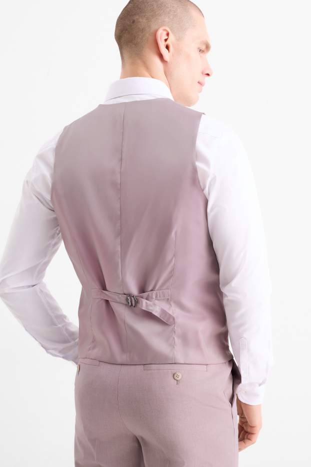 Men - Mix & match suit waistcoat - regular fit - stretch - light violet
