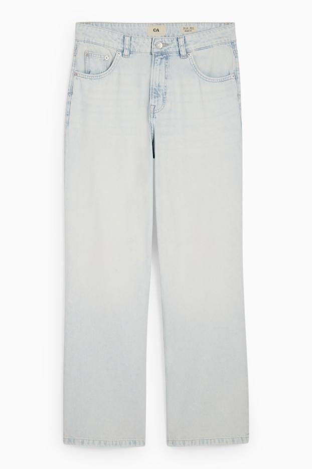Dámské - Baggy jeans - mid waist - džíny - světle modré