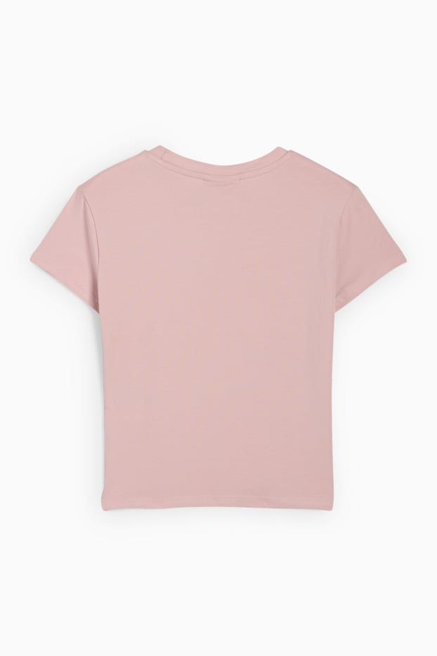 Femei - Tricou crop - Pisicile aristocrate - roz