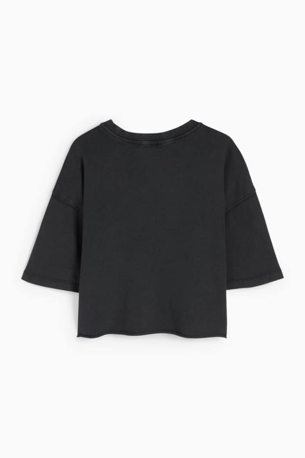 Femei - Tricou - supradimensionat - negru