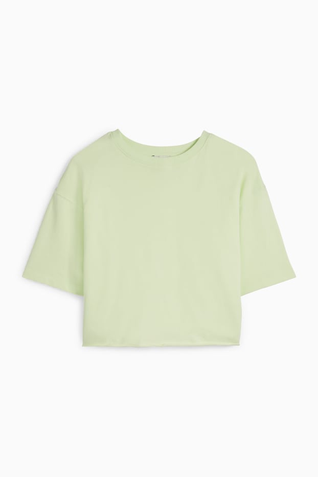 Femei - Tricou - supradimensionat - verde deschis