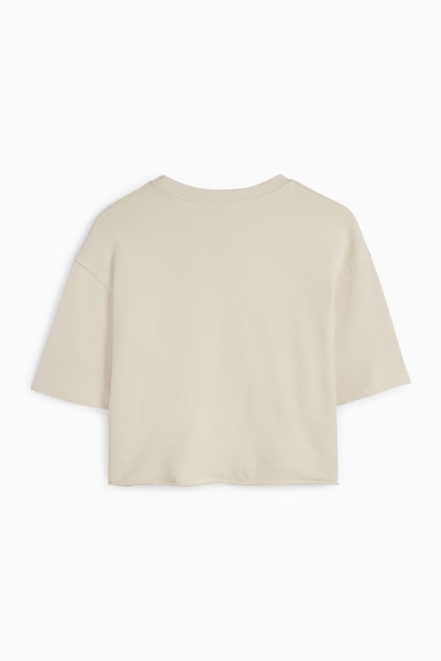 Femei - Tricou - supradimensionat - bej