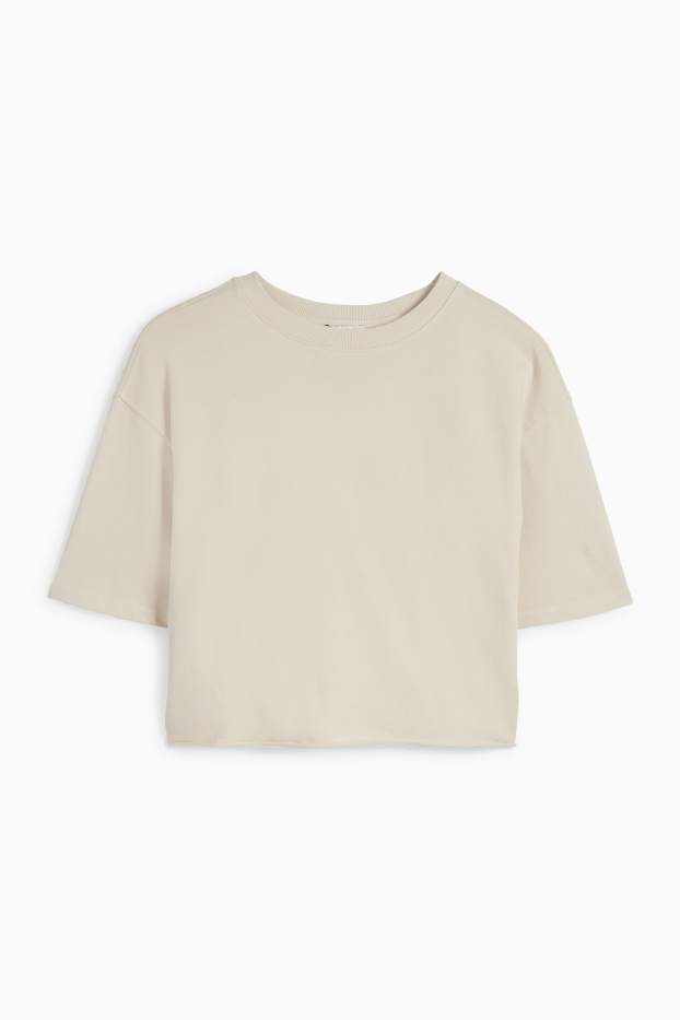 Femei - Tricou - supradimensionat - bej