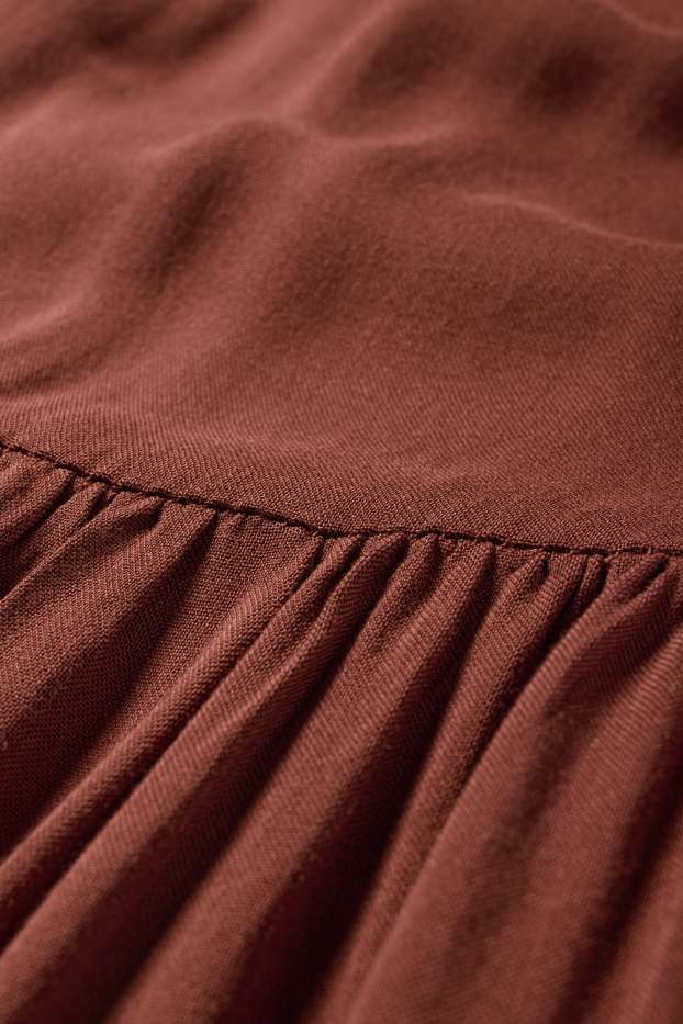 Children Girls - Dress - dark brown
