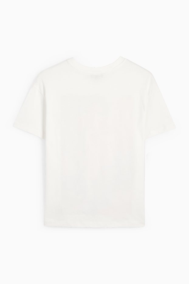 Dona - Samarreta de mànigues curtes amb pedres d’estràs - regular fit - blanc